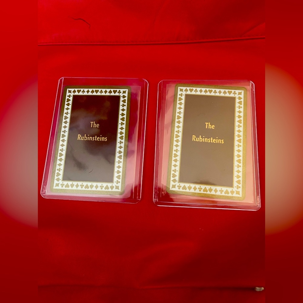 Tiffany & Co. The Rubinsteins Set of 2 Playing Cards.2 of Hearts & 3 of Diamonds